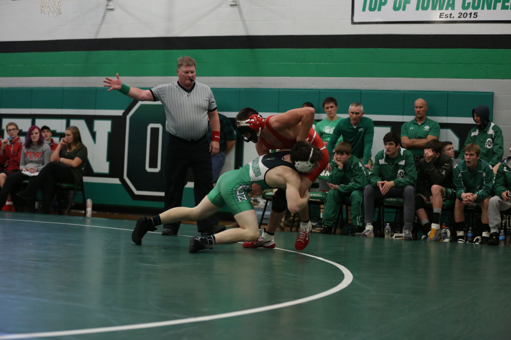 Osage, Forest City, Clarion and New Hampton wrestling, Dec. 22, 2017